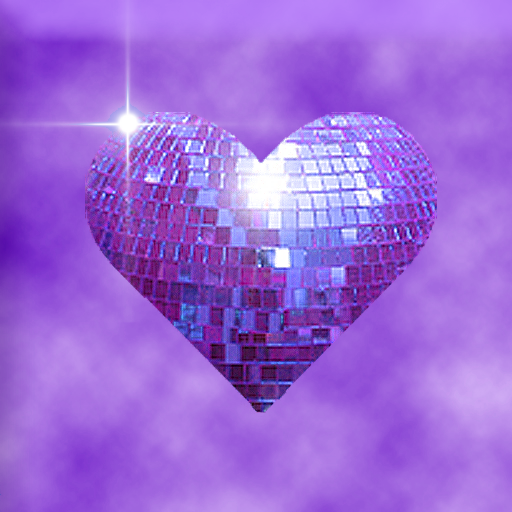 Purple Sparkle Hearts Live LOGO-APP點子