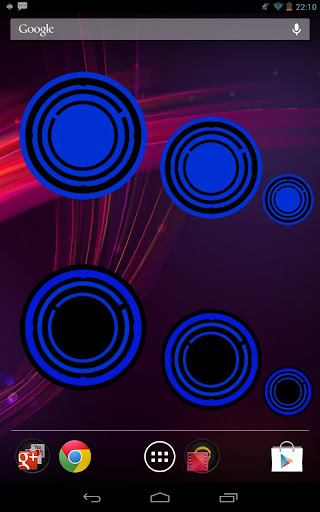 Blue Circle Clock Widget