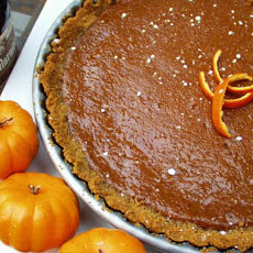 Pumpkin-Grand Marnier Tart With Gingersnap Crust
