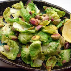 Sauteed Brussels Sprouts with Lemon and Pistachios