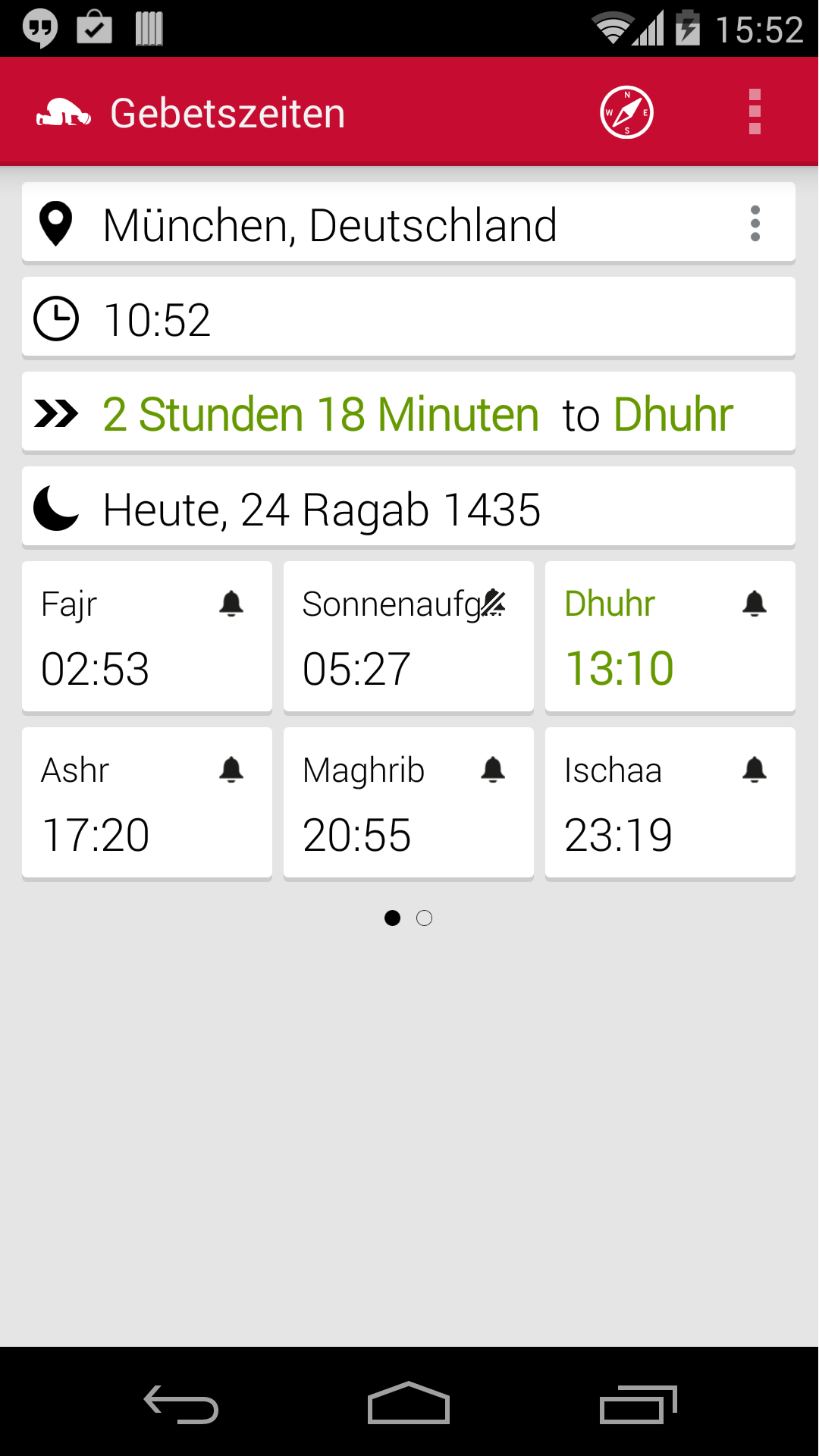 Android application SalatKu - Prayer Times, Qibla screenshort