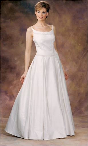 Satin wedding gown