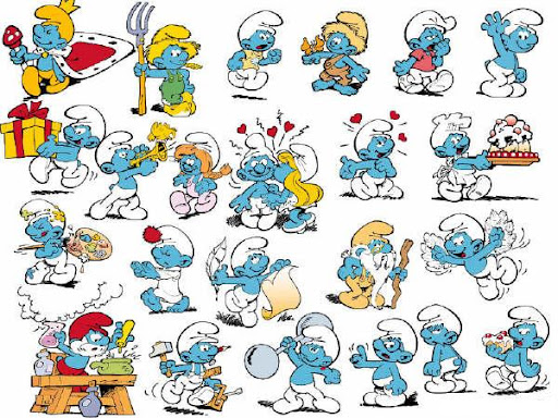 computer graphic imagery.  Smurfs adaptation mixing computer-graphic imagery and live action.