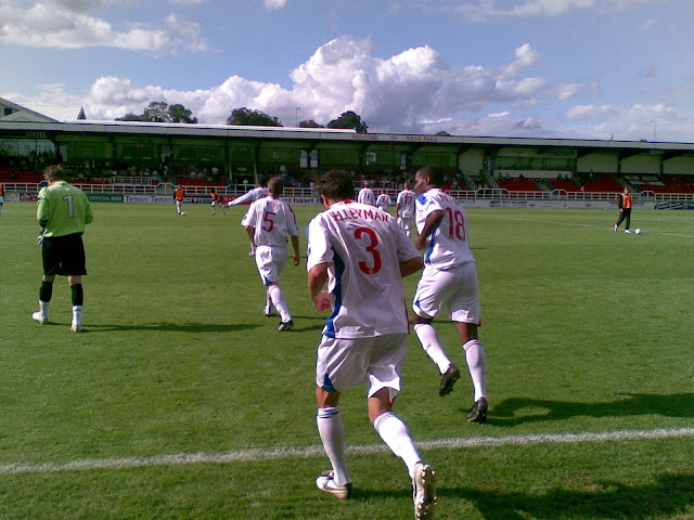 The players return for the 2nd half