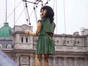 The little girl dancing to the music