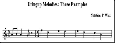 Three uringup melodies