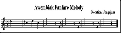 Awembiak fanfare melody