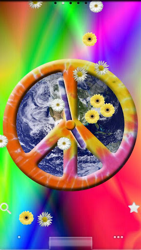 Tie Dye Peace Clocks Live