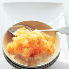 Tangerine Granita with Vanilla Bean Cream