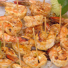 Thai Marinated, Skewered and Grilled Jumbo Shrimp