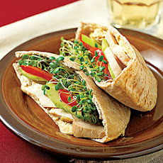 Turkey and Hummus on Pita