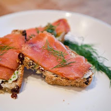 Smoked Salmon on Irish Soda Bread Crostini
