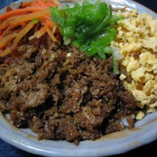 Teriyaki Would-Be Minced Chicken, Torisoboro, Bowl