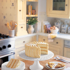 Triple-Layer White Cake with Orange Curd Filling and Frosting