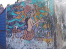 Mermaid and Plant Mural