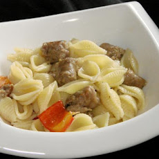 Bow Ties With Sausage and Peppers