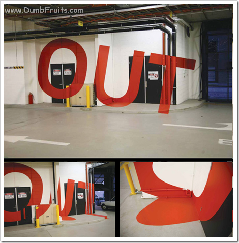 3D Anamorphic Optical Illusion to Help Car Drivers in a Parking !