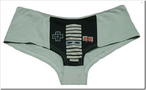 sexy underwear for geek girlfriend : nintendo play console joypad