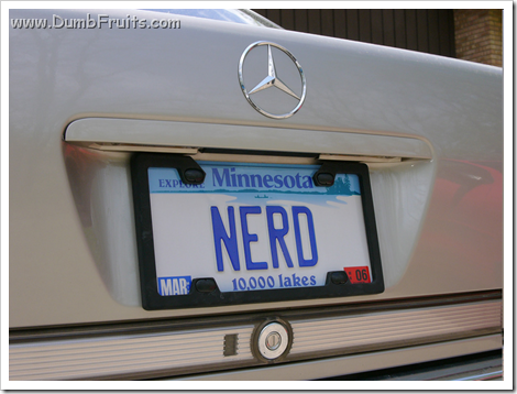 nerd licence plate