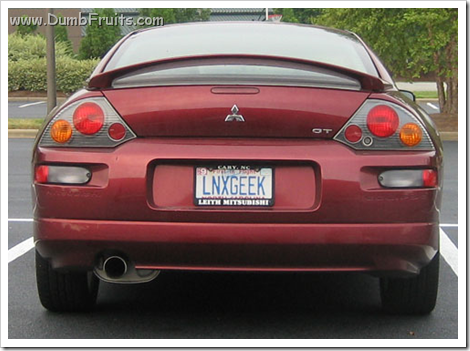 linux geek licence plate