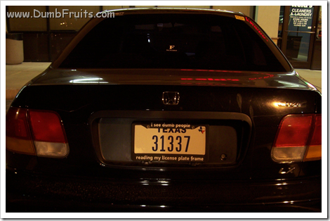 geek licence plate : leet speak 31337