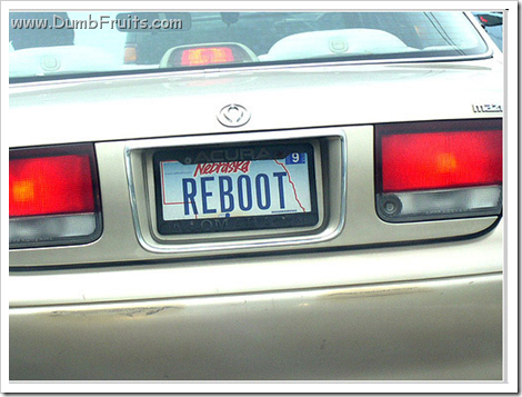 geek licence plate : reboot