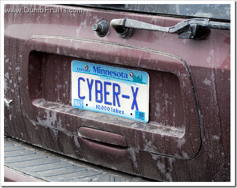 geek licence plate : cyber x cyberx