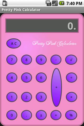 Pretty Pink Calculator