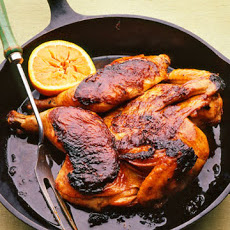 Asian-Style Orange Chicken Roasted Under a Brick