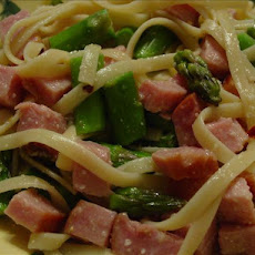 Capellini with Ham and Asparagus