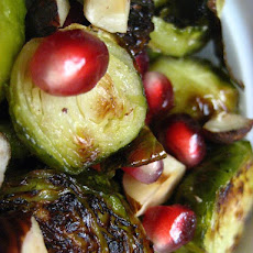 Roasted Brussels Sprouts with Hazelnuts and Pomegranate