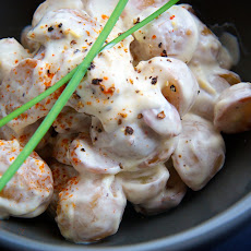 Roasted Baby Potatoes in a Lemon Garlic Cream