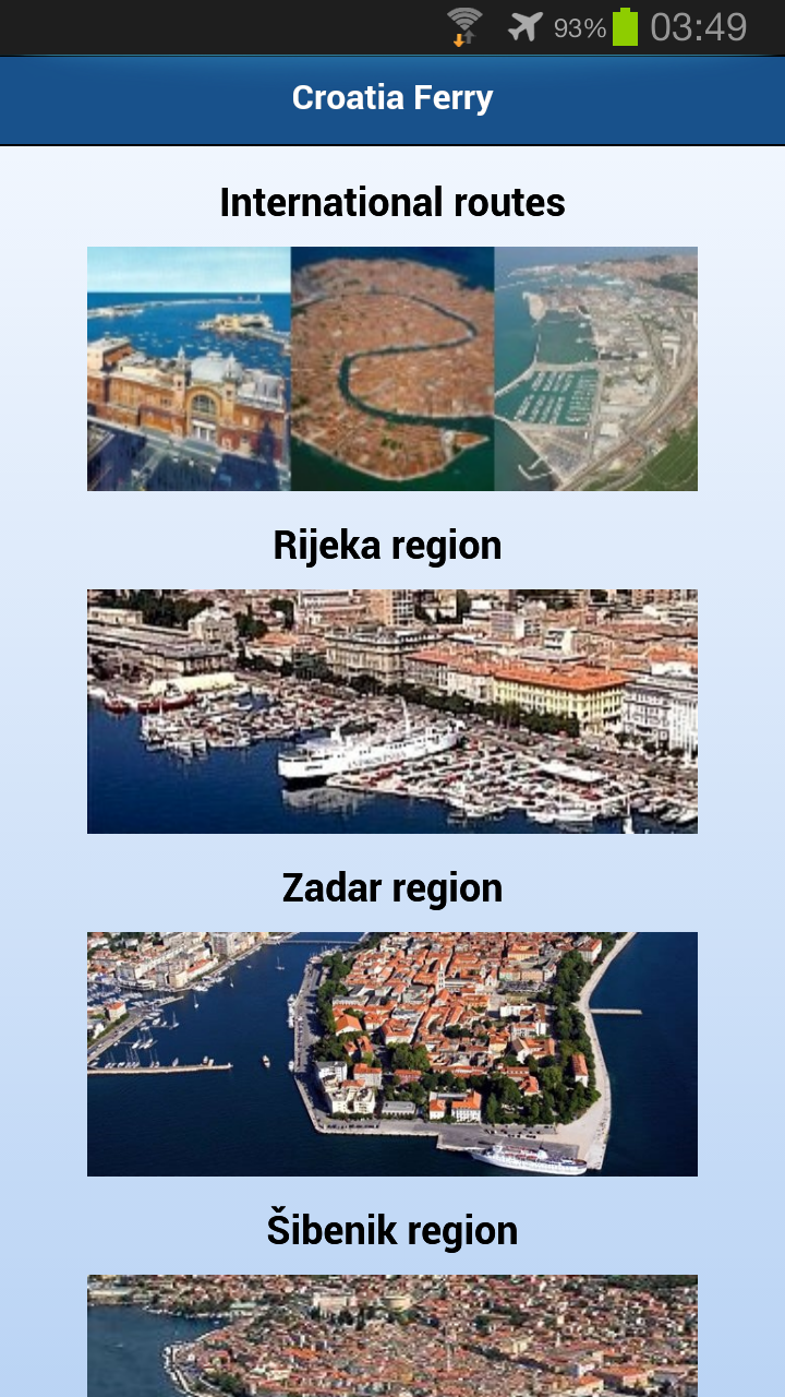 Android application Croatia Ferry screenshort