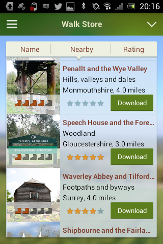 Android application iFootpath - UK Walking Guides screenshort