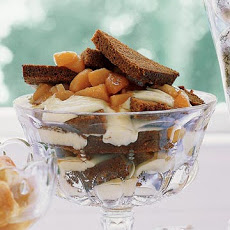 Gingerbread Trifle with Cognac Custard and Pears