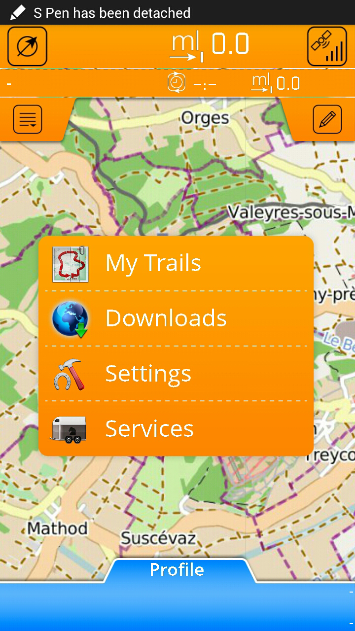 Android application Horsetrails screenshort