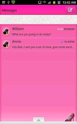 GO SMS - Pink Glitter Heels