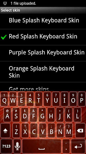 Red Splash Keyboard Skin