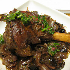 Lamb Shanks with Melted Grapes and Grape Gremolata