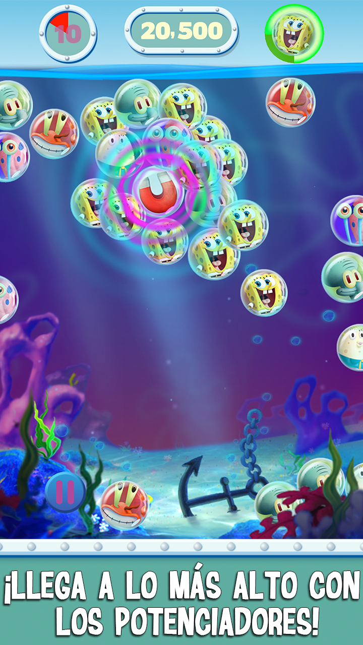 Android application SpongeBob Bubble Party screenshort