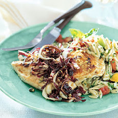 Chicken Breasts with Fennel-Mustard Butter and Radicchio