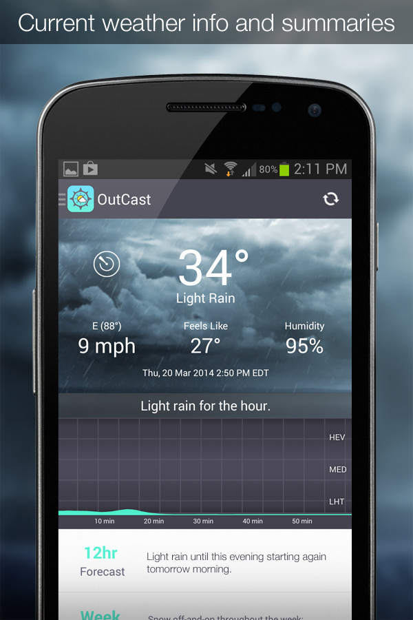 Android application OutCast screenshort