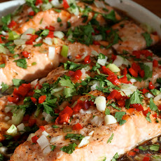 Roasted Salmon with a Cheat's Vietnamese Caramel Sauce