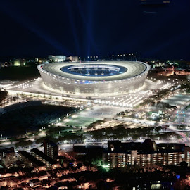 Cape Town stadium by Nikola Medjugorac - Travel Locations Landmarks ( concert, cape toen, stadium, night, soccer )