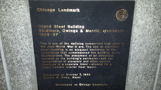 Inland Steel Building Plaque