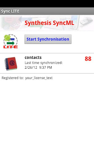 SyncML Client Contacts only