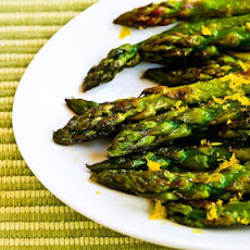 Pan-Fried Asparagus Tips with Lemon Juice and Lemon Zest