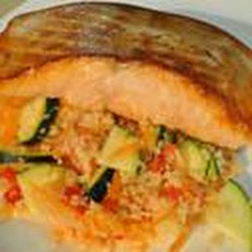 Salmon With Couscous Vegetable Salad