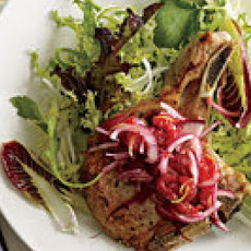 Pork Chops with No-Cook Raspberry Relish
