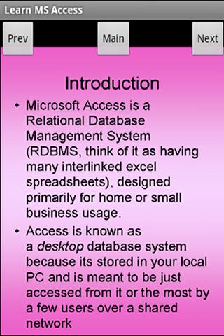 Learn MS Access